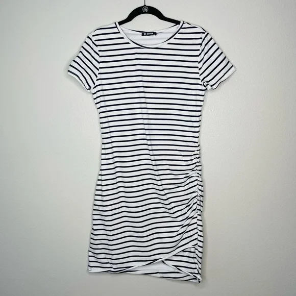 BTFBM | Dresses | Btfbm Black White Striped Fitted Dress Size Medium |  Poshmark